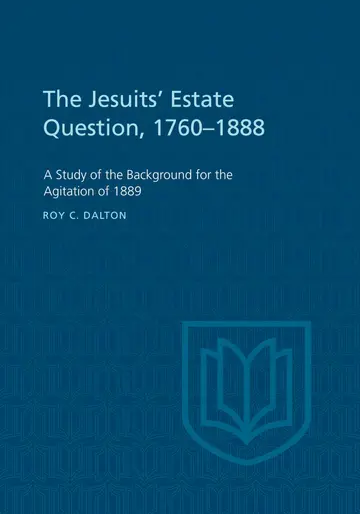 Cover of The Jesuits' Estate Question, 1760-1888
