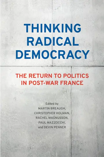 Cover of Thinking Radical Democracy