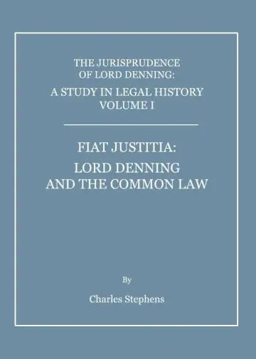Cover of A Study in Legal History Volume I