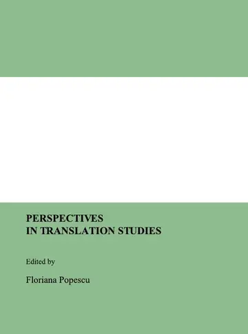 Cover of Perspectives in Translation Studies