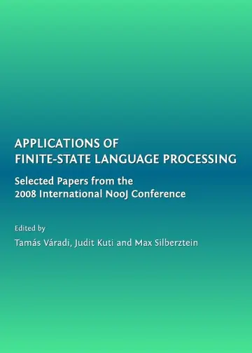 Cover of Applications of Finite-State Language Processing