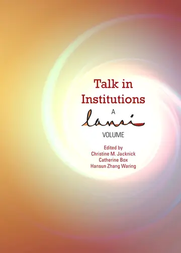 Cover of Talk in Institutions