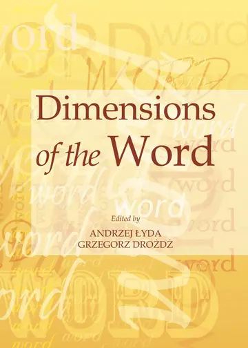Cover of Dimensions of the Word