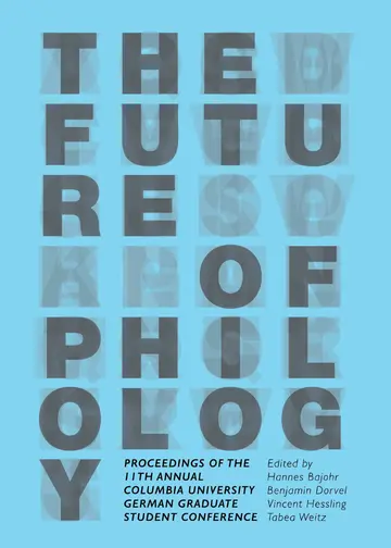 Cover of The Future of Philology
