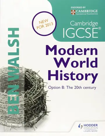 Cover of Cambridge IGCSE Modern World History