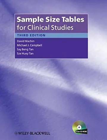 Cover of Sample Size Tables for Clinical Studies