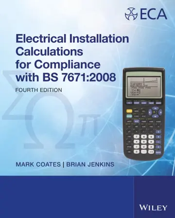 Cover of Electrical Installation Calculations for Compliance with BS 7671