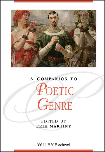 Cover of A Companion to Poetic Genre