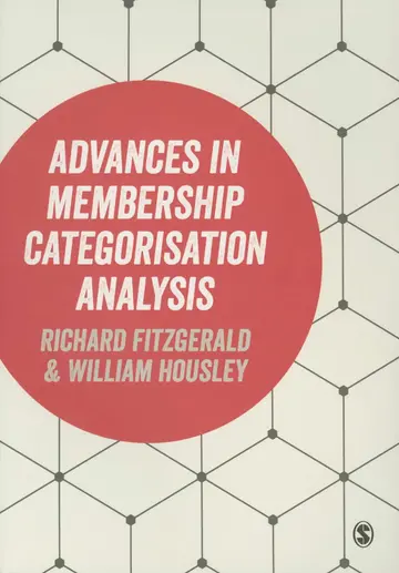 Cover of Advances in Membership Categorisation Analysis