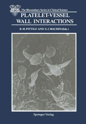 Cover of Platelet-Vessel Wall Interactions