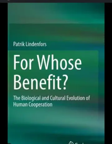 Cover of For Whose Benefit?