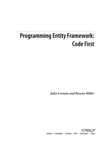 Cover of Programming Entity Framework