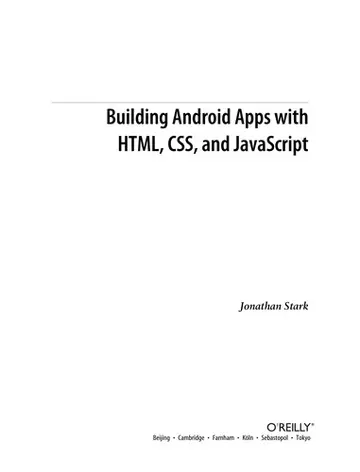 Cover of Building Android Apps with HTML, CSS, and JavaScript