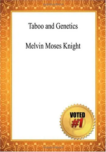 Cover of Taboo and Genetics - Melvin Moses Knight