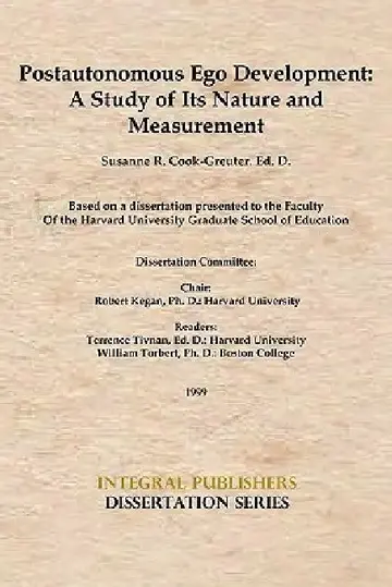 Cover of Postautonomous Ego Development