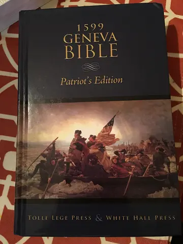 Cover of 1599 Geneva Bible-OE-Patriot's