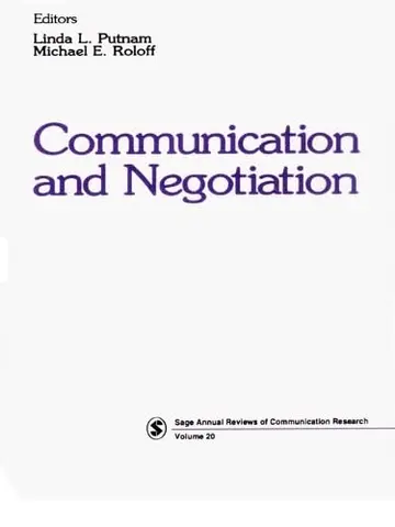 Cover of Communication and Negotiation
