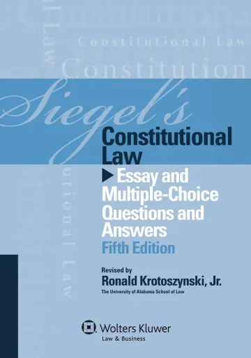 Cover of Siegel's Constitutional Law