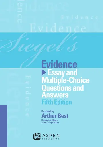 Cover of Siegel's Evidence