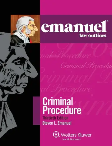 Cover of Emanuel Law Outlines for Criminal Procedure