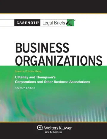 Cover of Casenote Legal Briefs Business Organizations