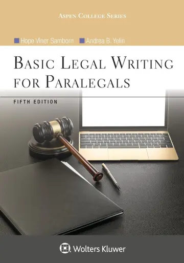 Cover of Basic Legal Writing for Paralegals