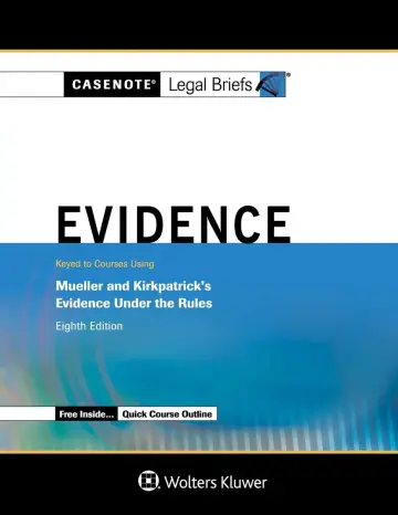 Cover of Casenote Legal Briefs Evidence