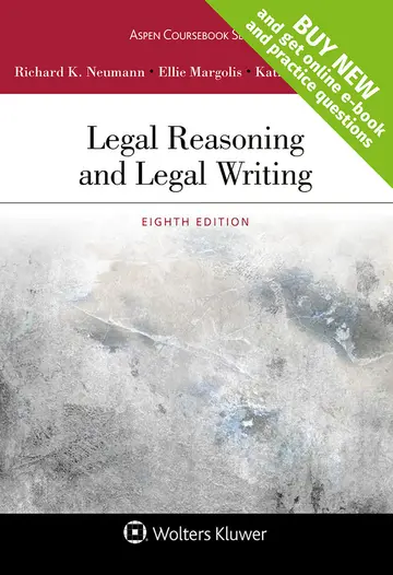 Cover of Legal Reasoning and Legal Writing