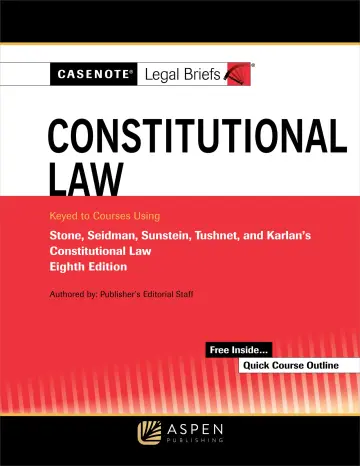 Cover of Constitutional Law Keyed to Stone, Seidman, Sunstein, Tushnet, and Karlan