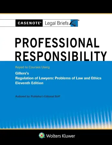 Cover of Casenote Legal Briefs for Professional Responsibility Keyed to Gillers