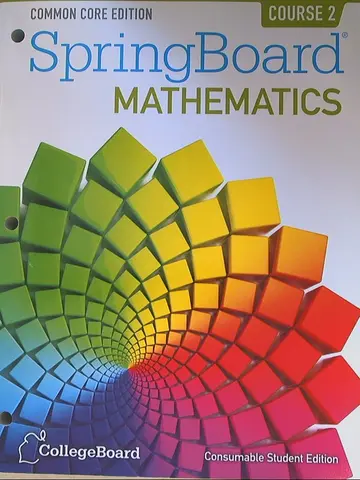 Cover of Springboard Mathematics Common Core Edition Course 2