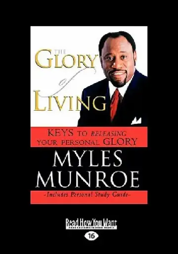 Cover of The Glory of Living and Study Guide (Large Print 16pt)