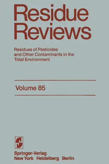 Cover of Residue Reviews