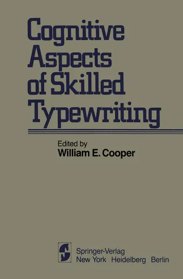 Cover of Cognitive Aspects of Skilled Typewriting