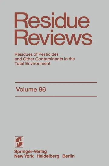 Cover of Residue Reviews