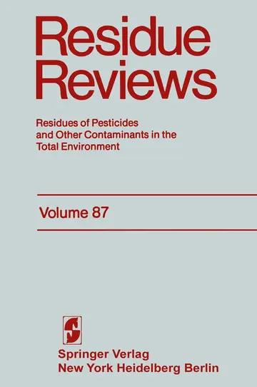 Cover of Residue Reviews