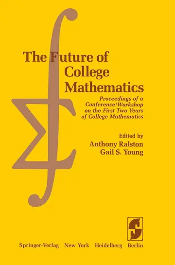 Cover of The Future of College Mathematics