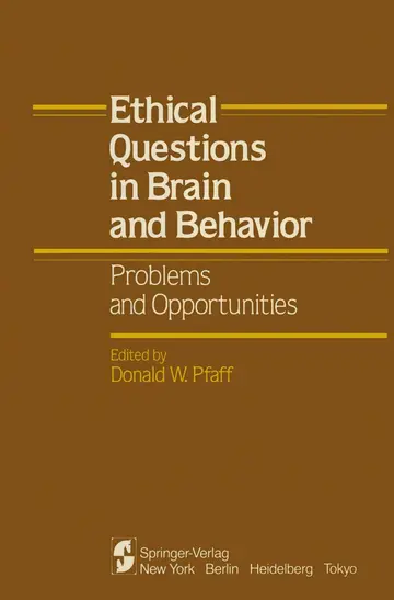 Cover of Ethical Questions in Brain and Behavior