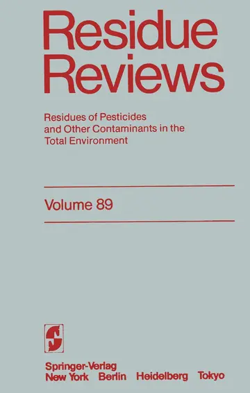 Cover of Residue Reviews