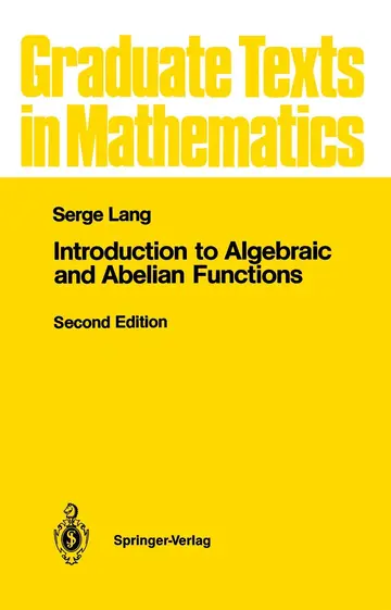 Cover of Introduction to Algebraic and Abelian Functions