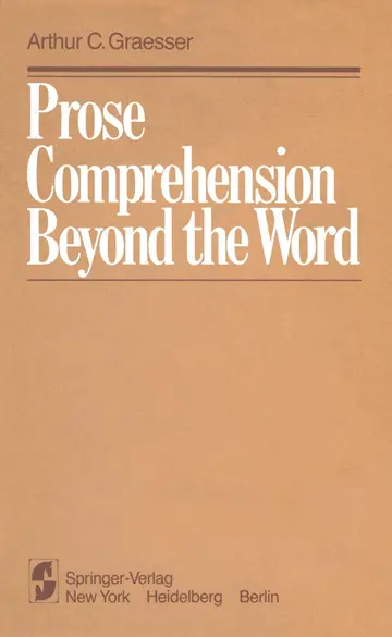 Cover of Prose Comprehension Beyond the Word