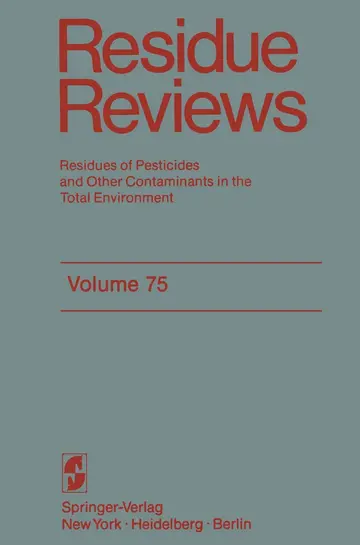 Cover of Residue Reviews