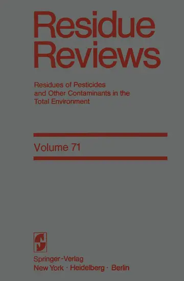 Cover of Residue Reviews
