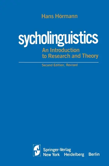 Cover of Psycholinguistics
