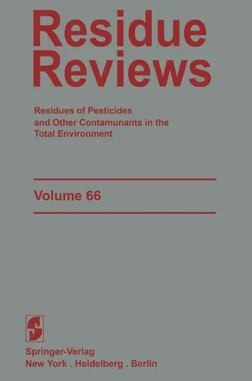 Cover of Residue Reviews