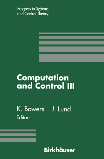 Cover of Computation and Control III