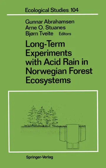 Cover of Long-Term Experiments with Acid Rain in Norwegian Forest Ecosystems