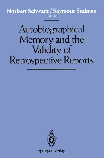 Cover of Autobiographical Memory and the Validity of Retrospective Reports
