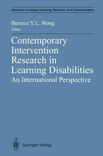 Cover of Contemporary Intervention Research in Learning Disabilities