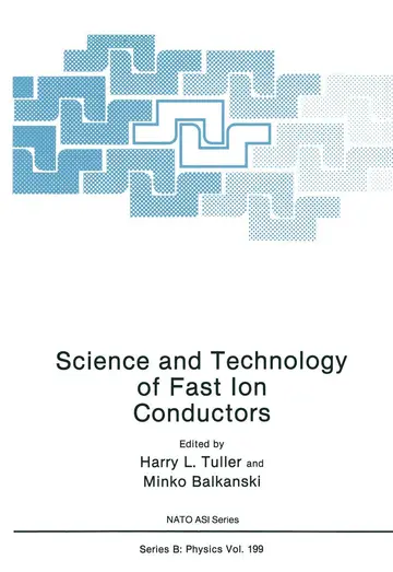 Cover of Science and Technology of Fast Ion Conductors